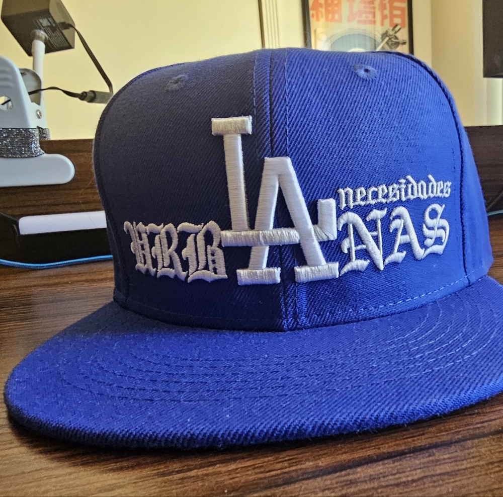 Blue LA Embroidered Urban Necessities Snapback NEW